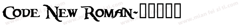 Code New Roman字体转换